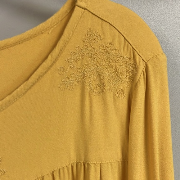 Faded glory mustard yellow detailed shirt xxl 20 - Picture 4 of 8